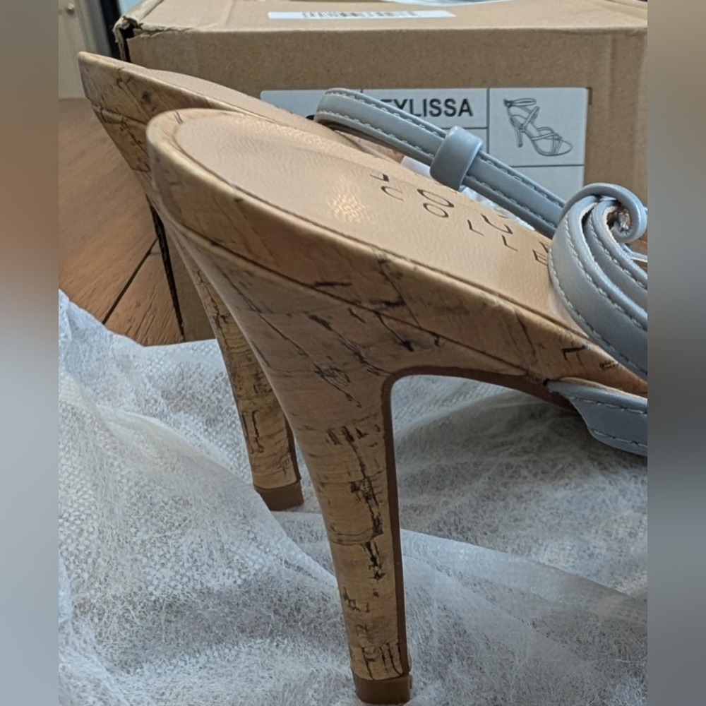 JOURNEE COLLECTION Womens Bluish-Gray Fylissa Open Toe Stiletto Heeled Sandal 9M - Picture 4 of 13